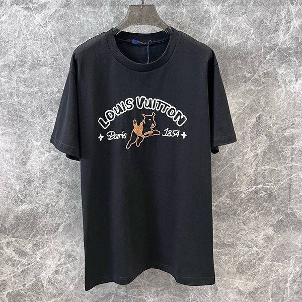 ルイヴィトン エンブロイダードコットンTシャツ コピー 1AFQ67